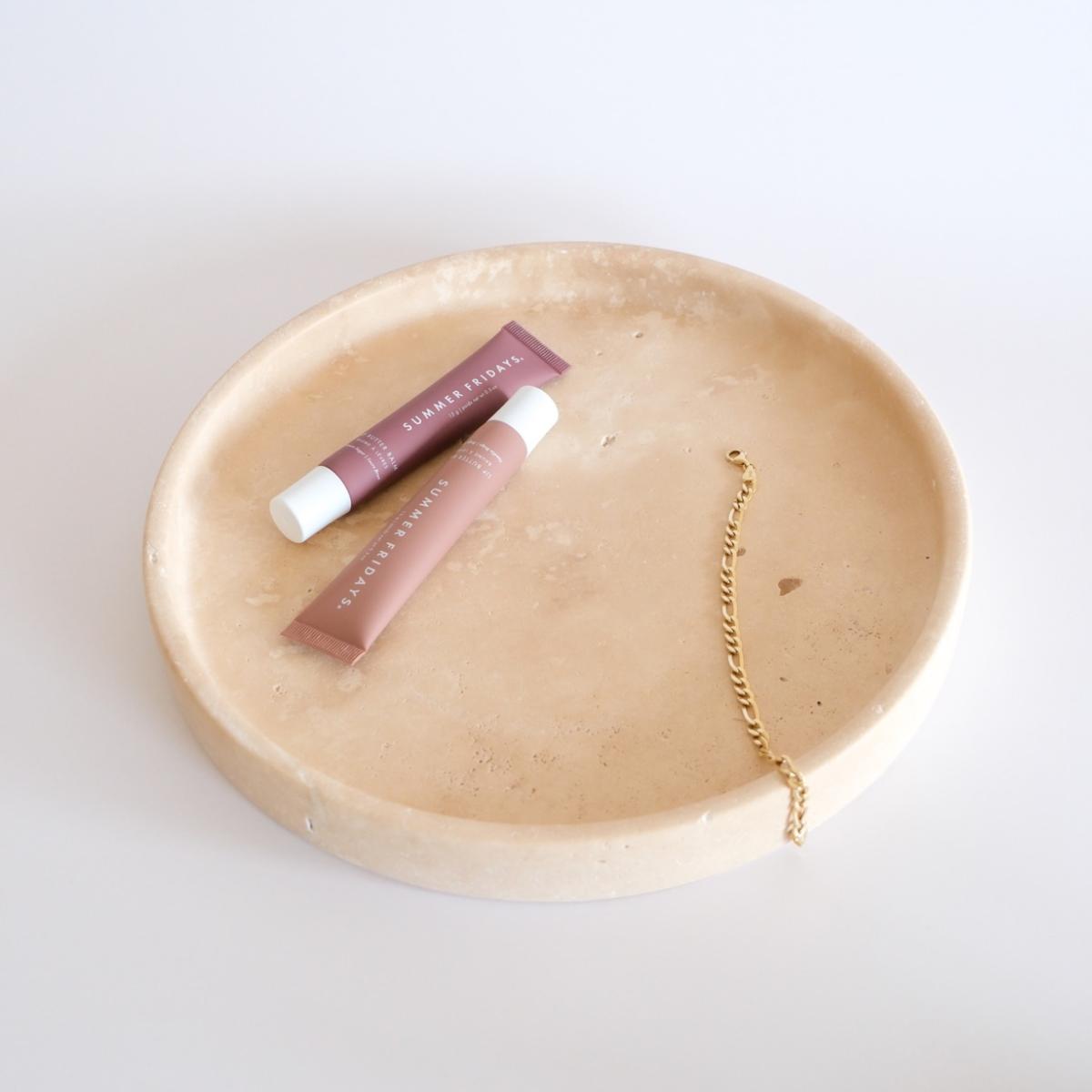 Neutrals Raya Travertine Tray One Size Urban Society Studio – image 2
