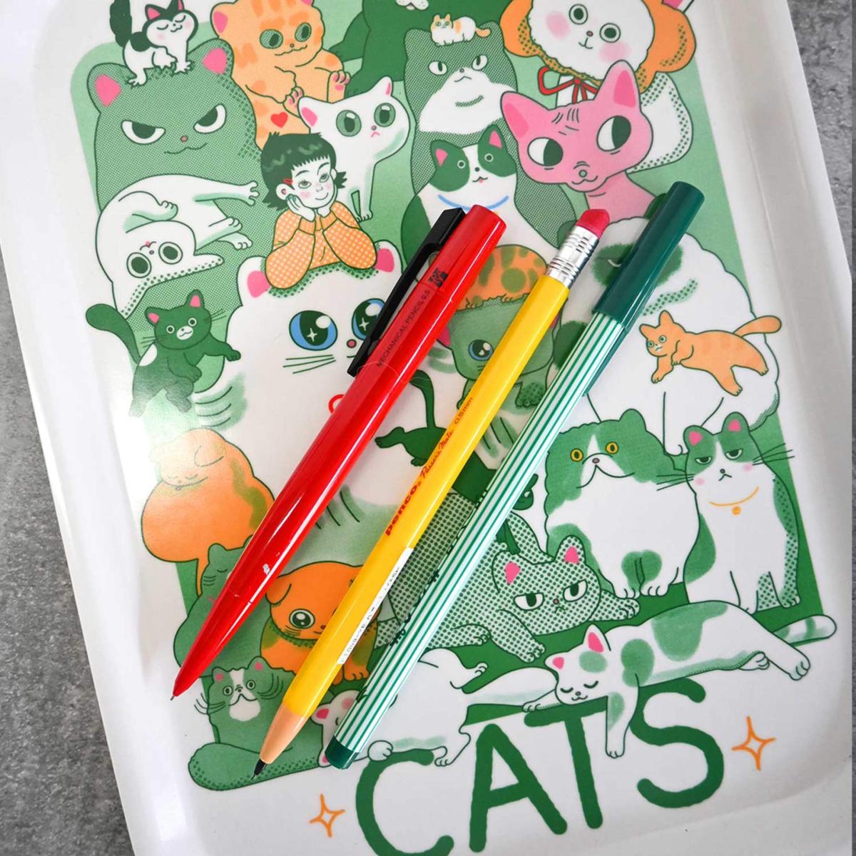 Green / White Cats Catch All Tray | Natali Koromoto – image 3