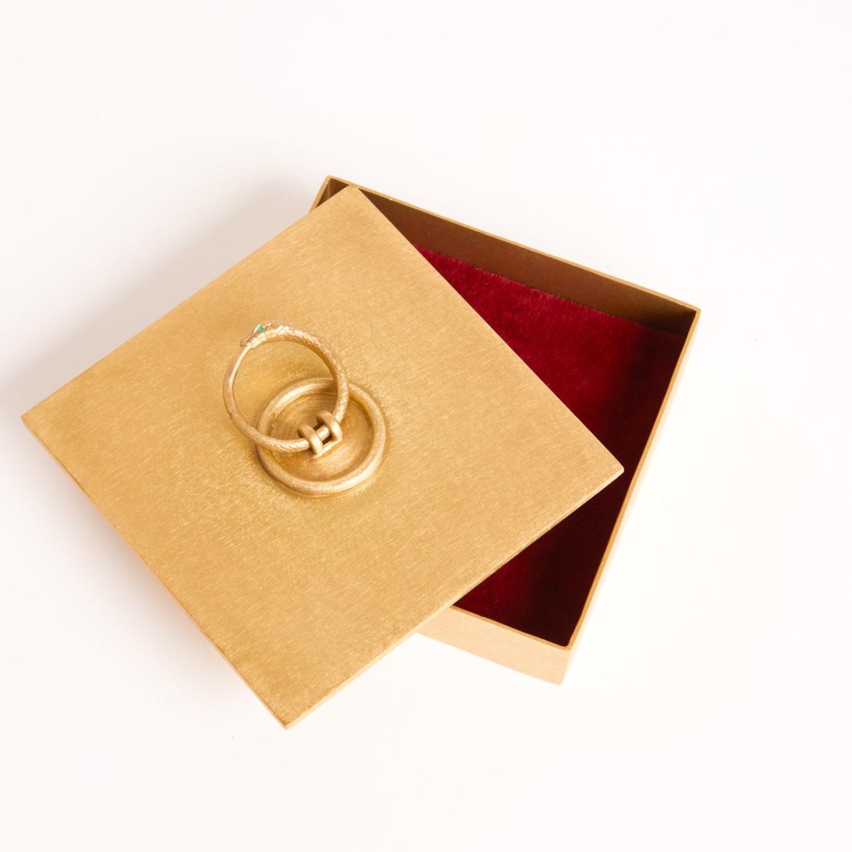 Gold Ouroboros Snake Jewellery Box One Size Rachel Entwistle Jewellery – image 2