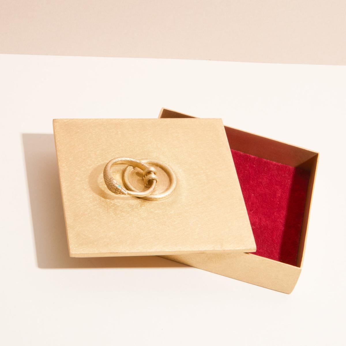 Gold Ouroboros Snake Jewellery Box One Size Rachel Entwistle Jewellery – image 4