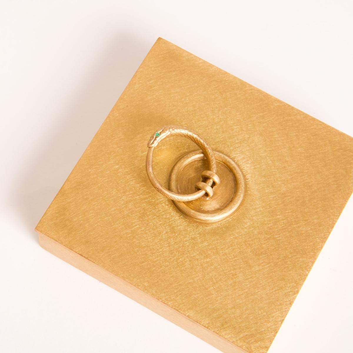Gold Ouroboros Snake Jewellery Box One Size Rachel Entwistle Jewellery – image 5