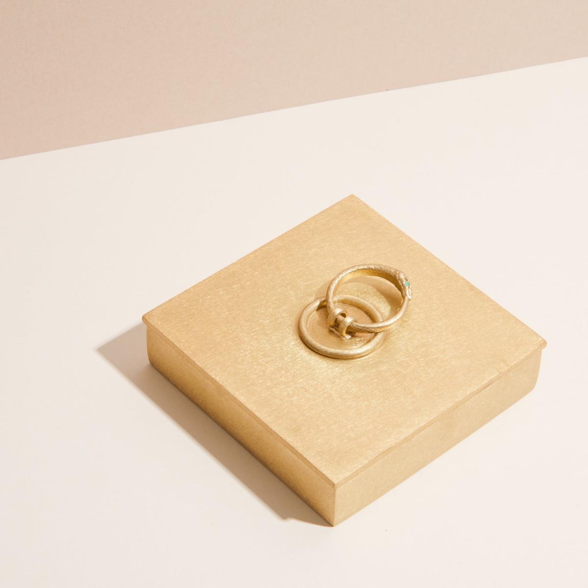 Gold Ouroboros Snake Jewellery Box One Size Rachel Entwistle Jewellery – image 7