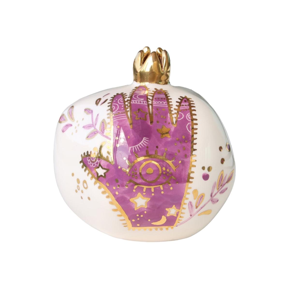 Fuchsia Eye Khamsa Pomegranate Decoration | Sherie Boutik – image 1