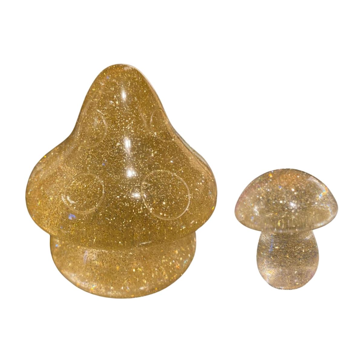 Sparkly Mushrooms Pair - Gold By Shax