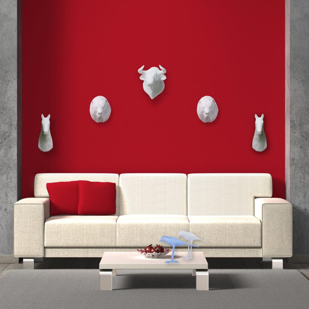 Papier Mache White Wild Bull | Caribbean Craft – image 2
