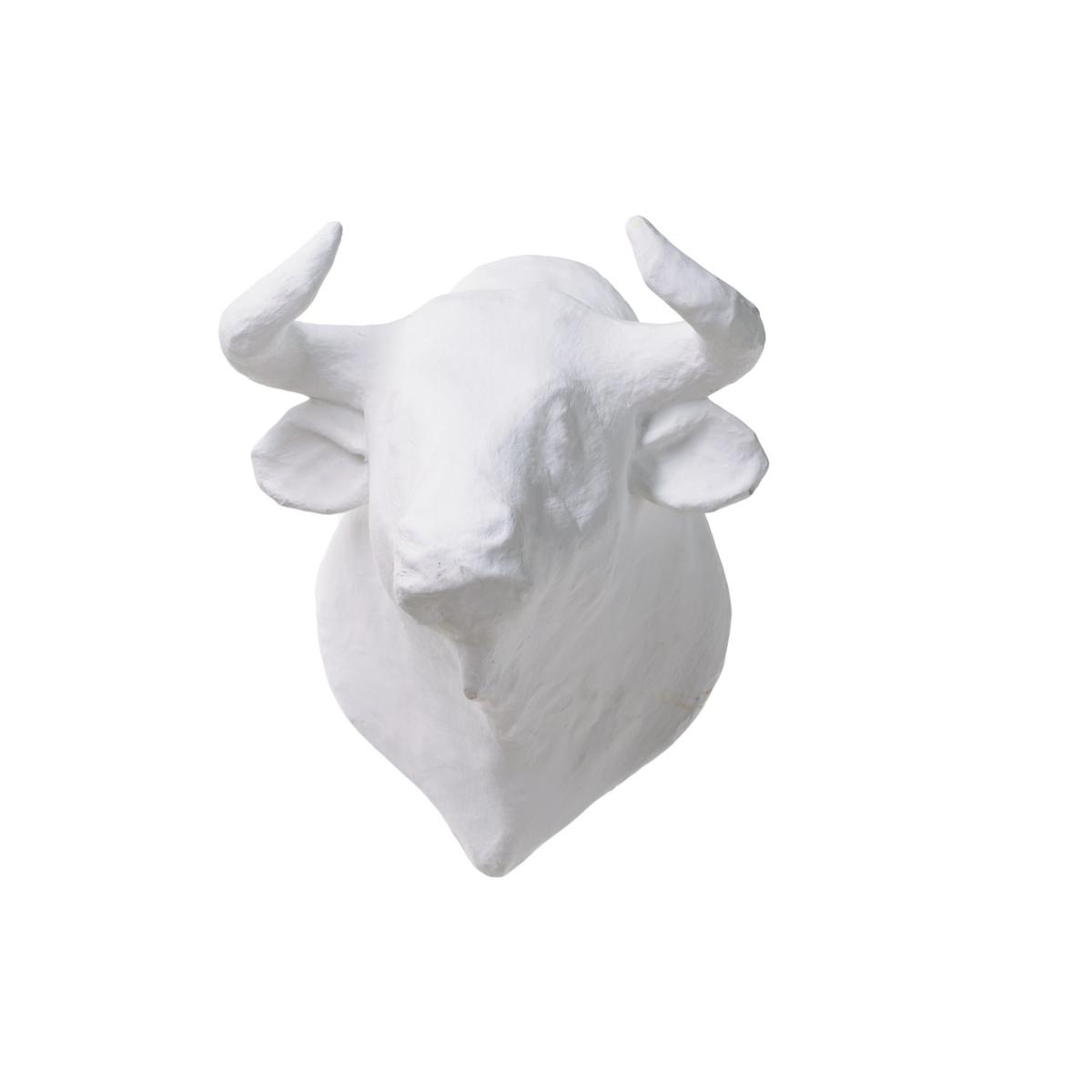 Papier Mache White Wild Bull | Caribbean Craft – image 3