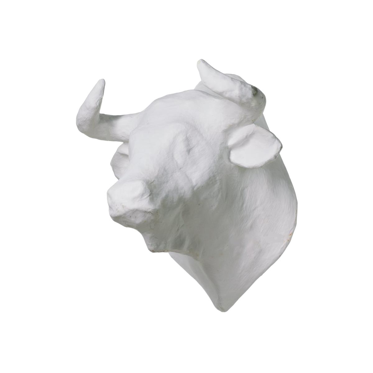 Papier Mache White Wild Bull | Caribbean Craft – image 1