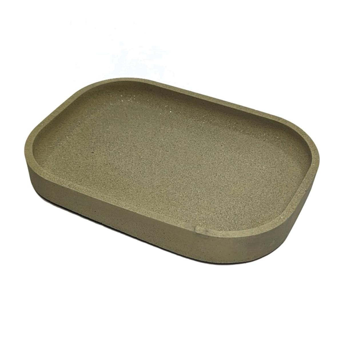 Rectangle Sparkly Stone Tray - Olive Green One Size Ruby Melo