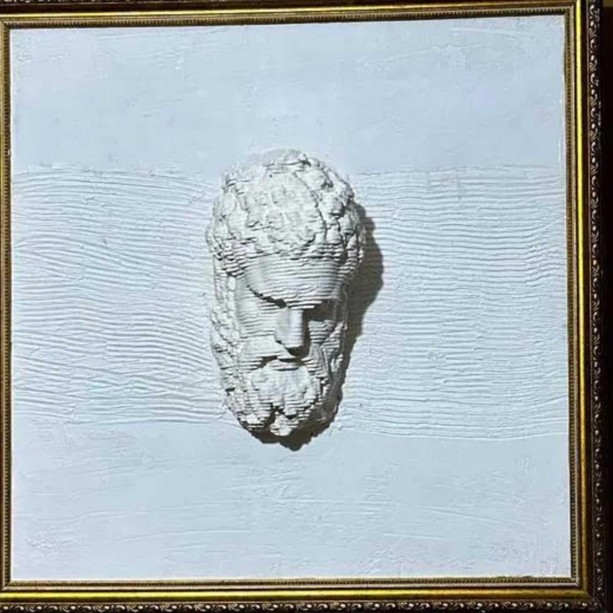 White Hercule Wall Art Design On Canvas | Artchi – image 2