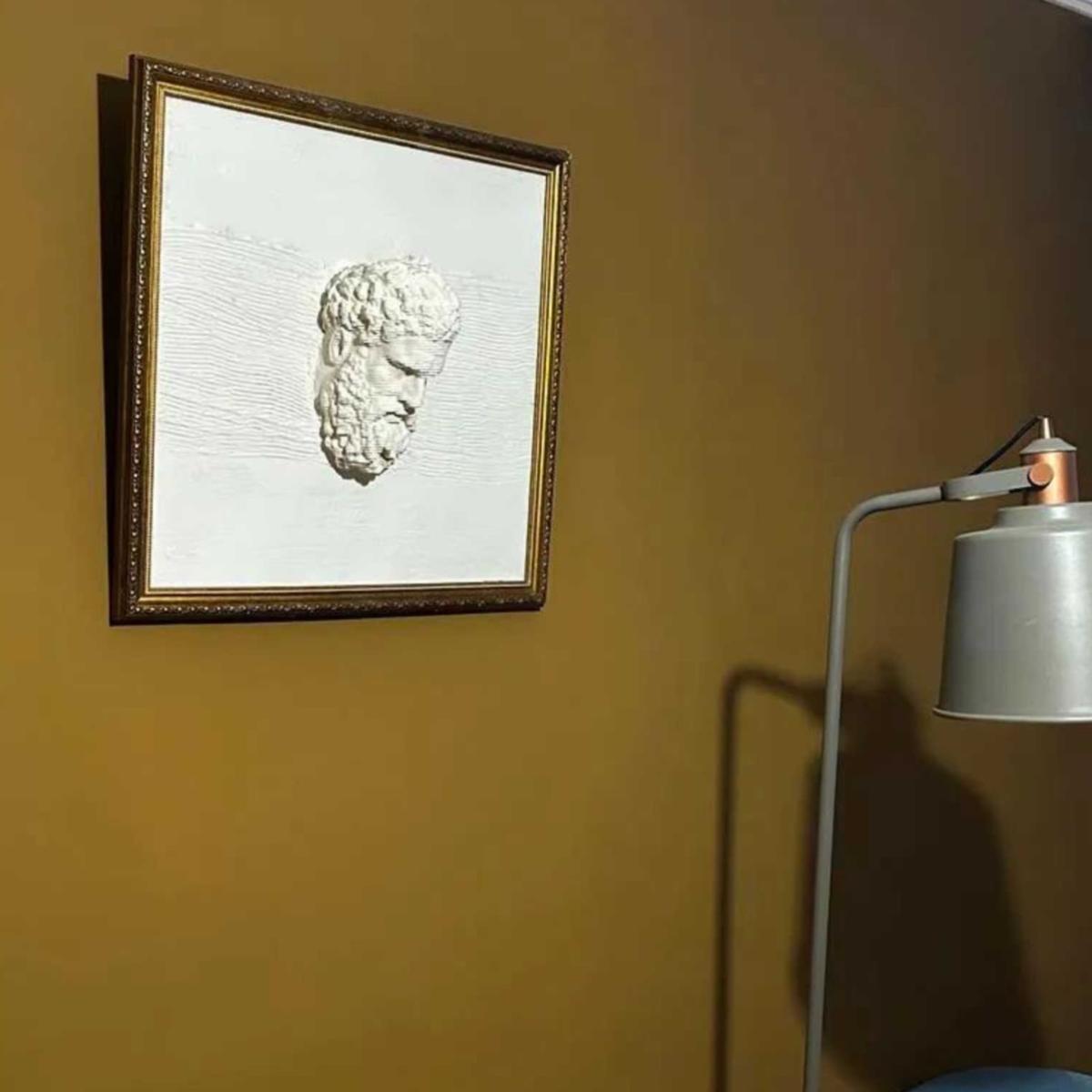 White Hercule Wall Art Design On Canvas | Artchi – image 3