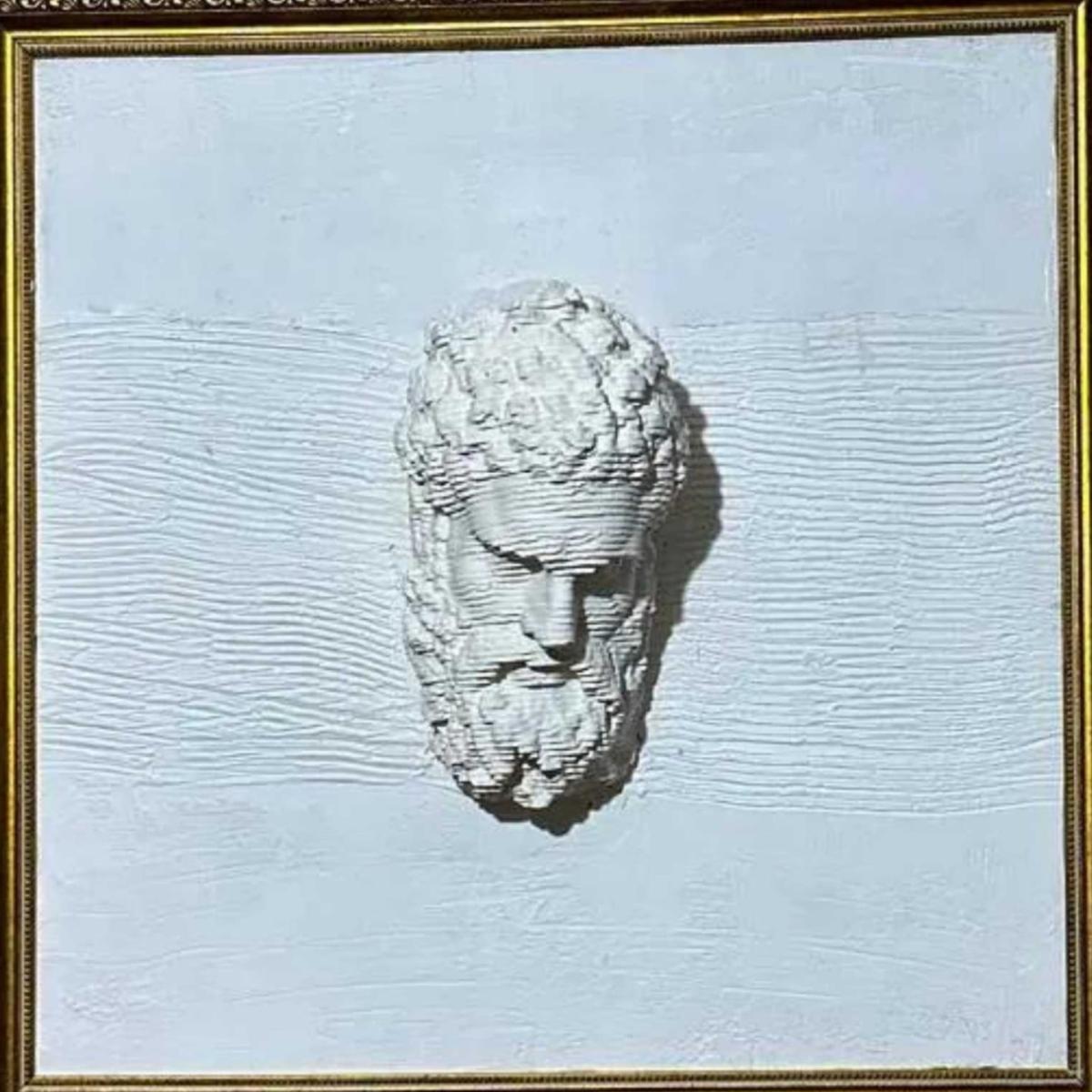 White Hercule Wall Art Design On Canvas | Artchi – image 1