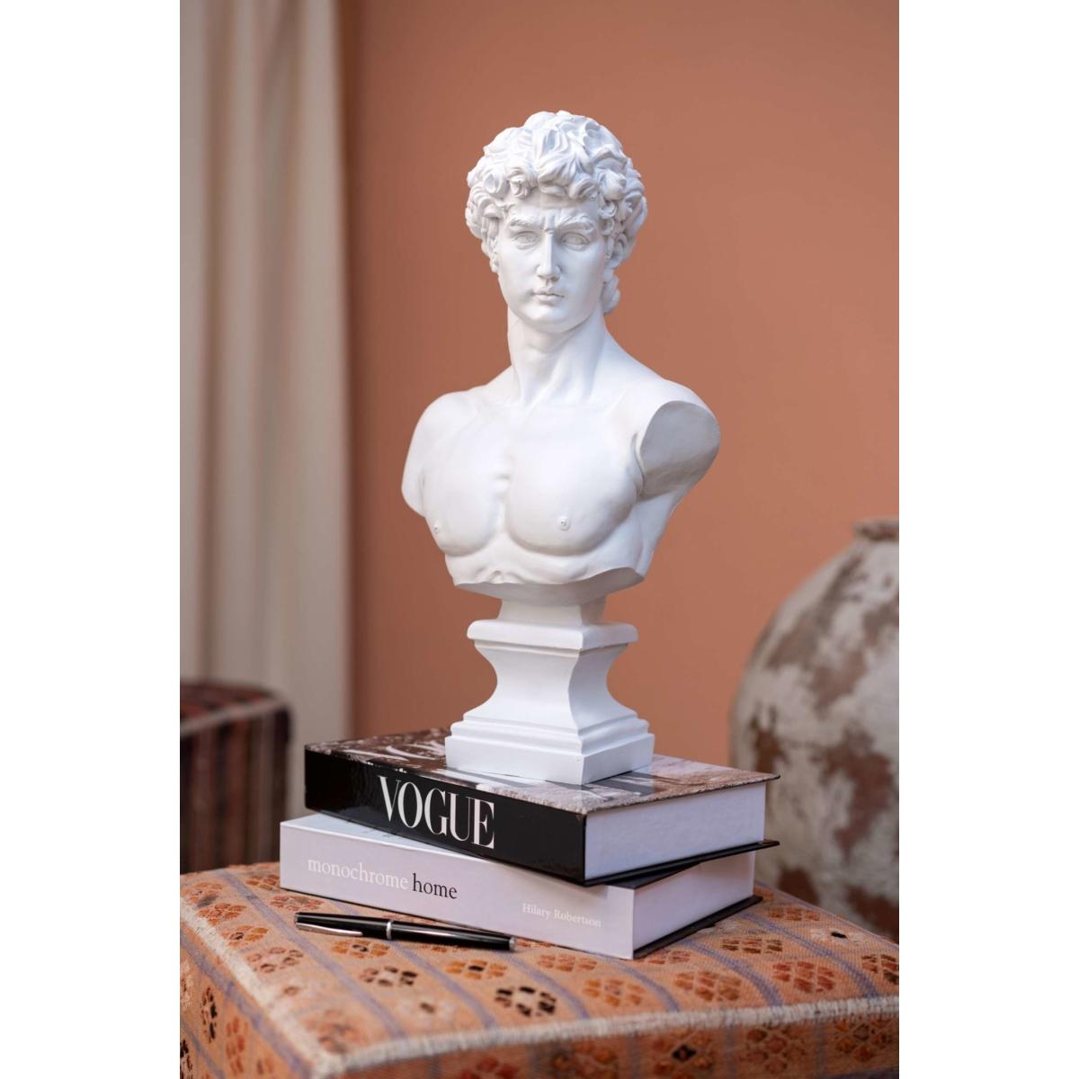 White Michelangelo's David Bust One Size Artchi – image 2
