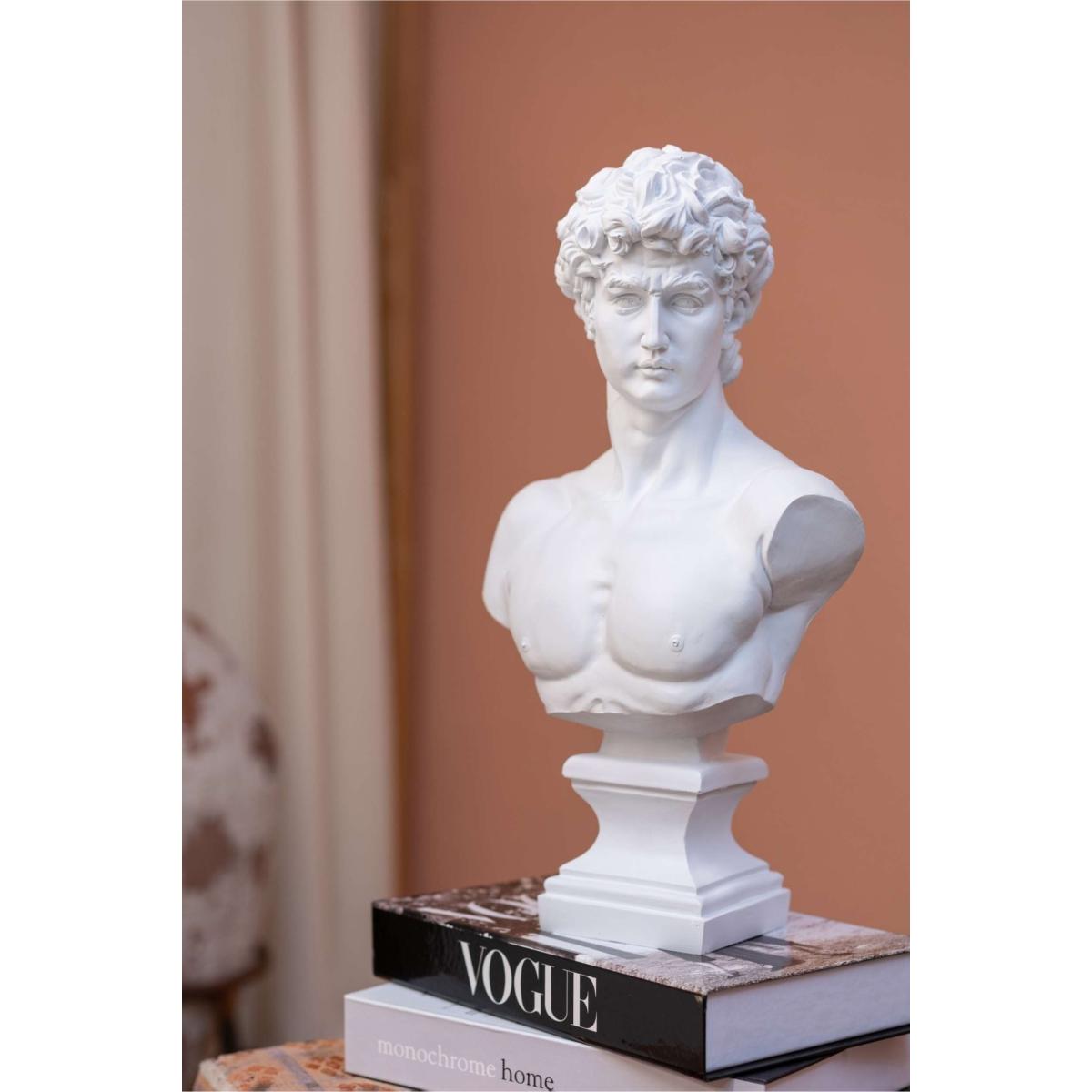 White Michelangelo's David Bust One Size Artchi – image 7