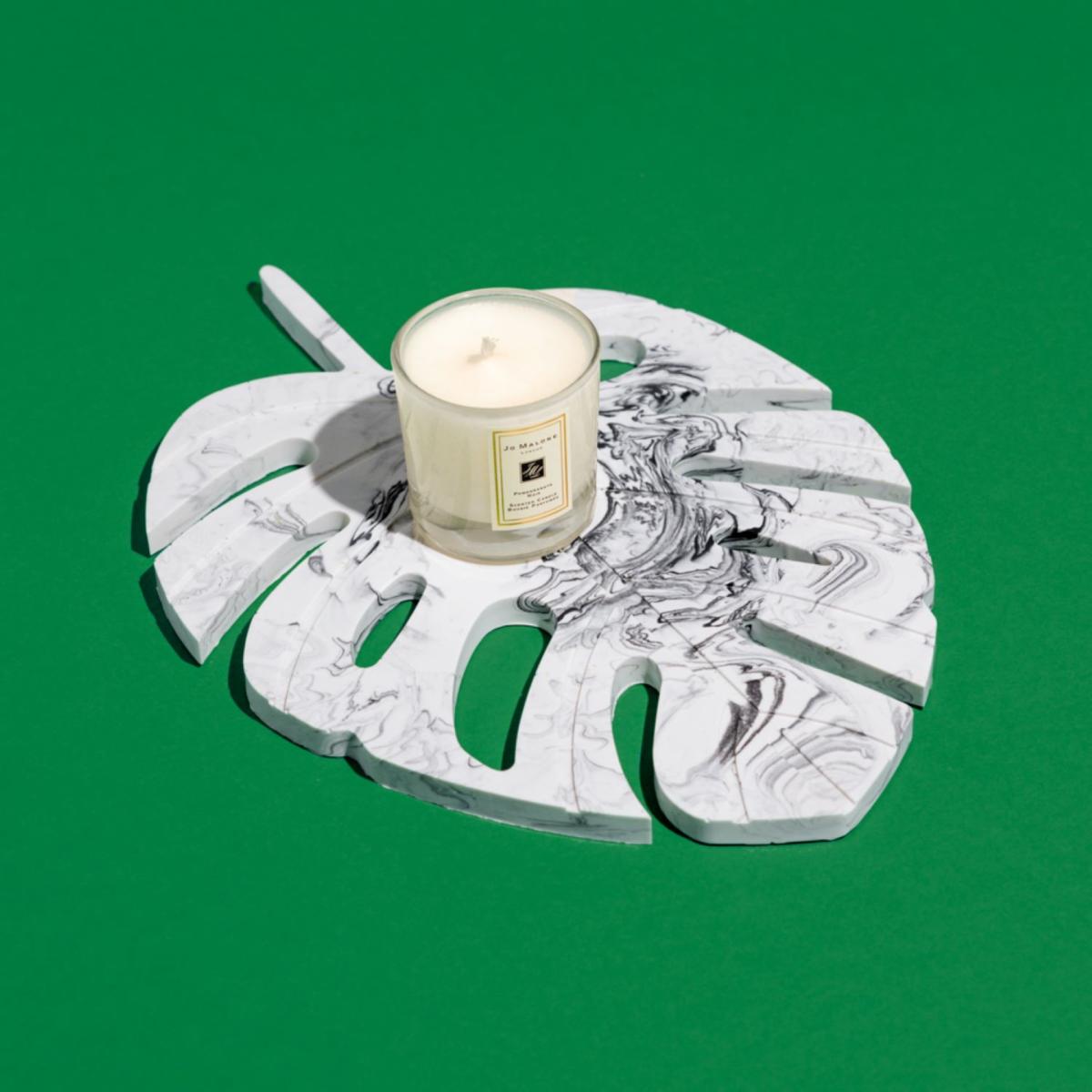 White Monstera Leaf Marbled Tray By Shax – image 2