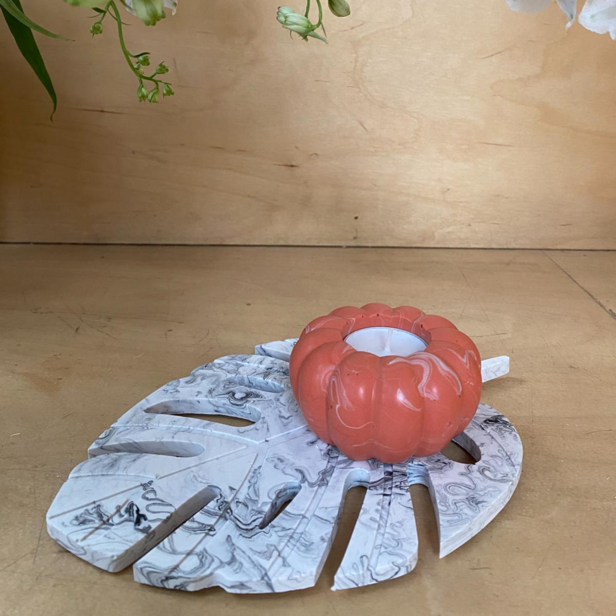 White Monstera Leaf Marbled Tray By Shax – image 4
