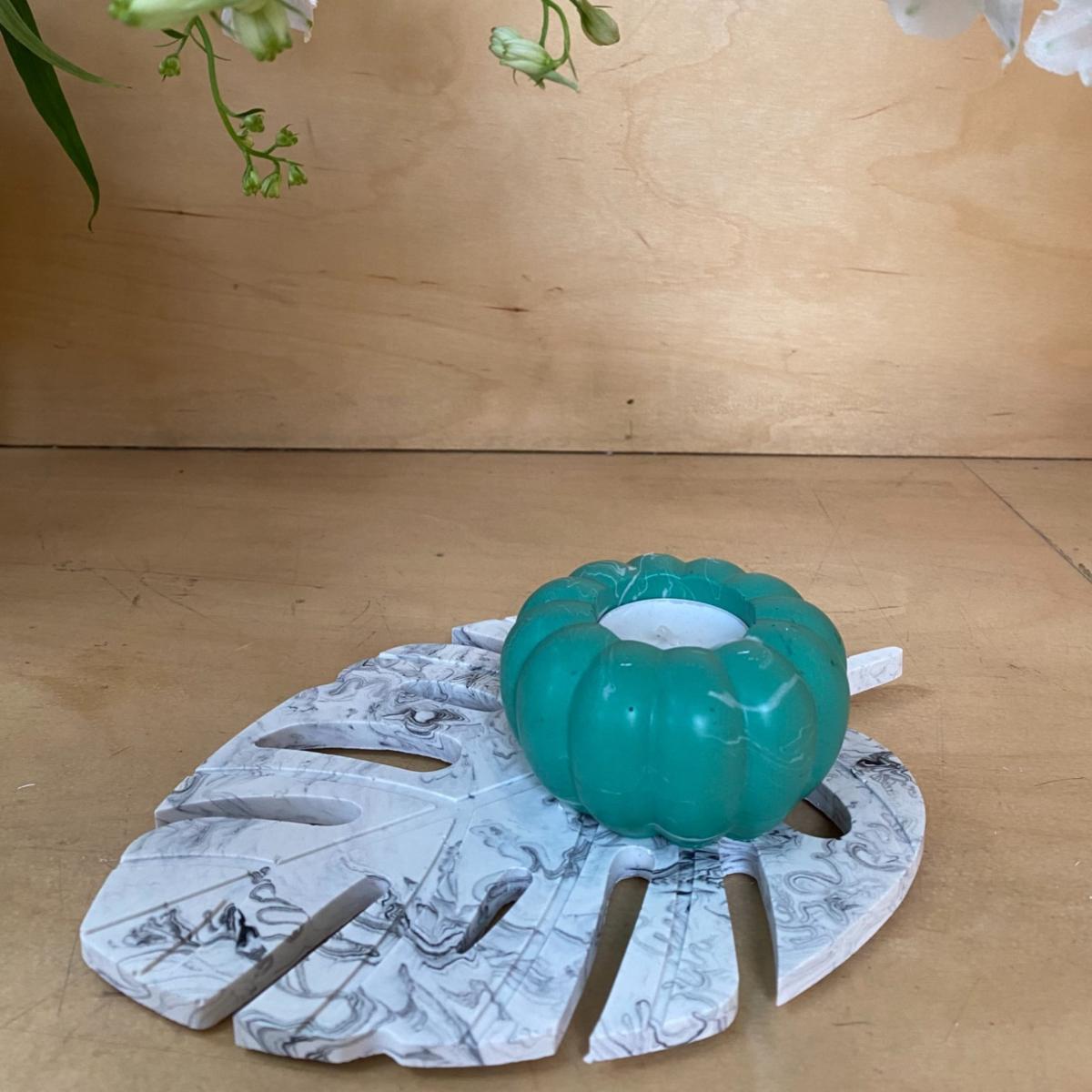 White Monstera Leaf Marbled Tray By Shax – image 6