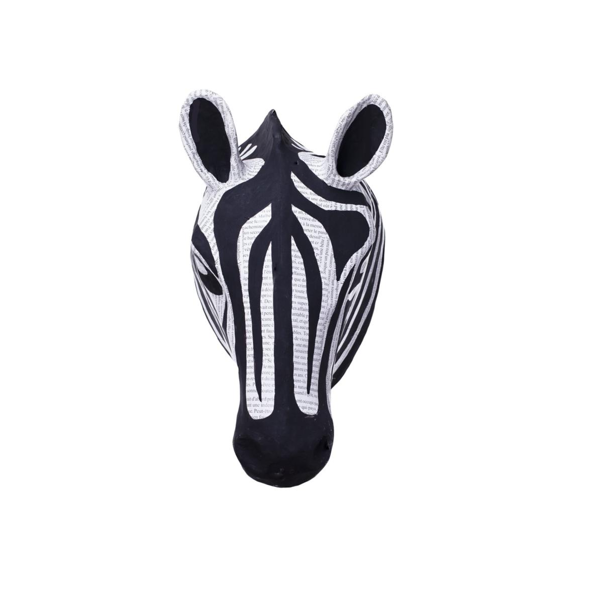 White / Black / Neutrals Zayir The Paper Mache Zebra Head Caribbean Craft – image 4