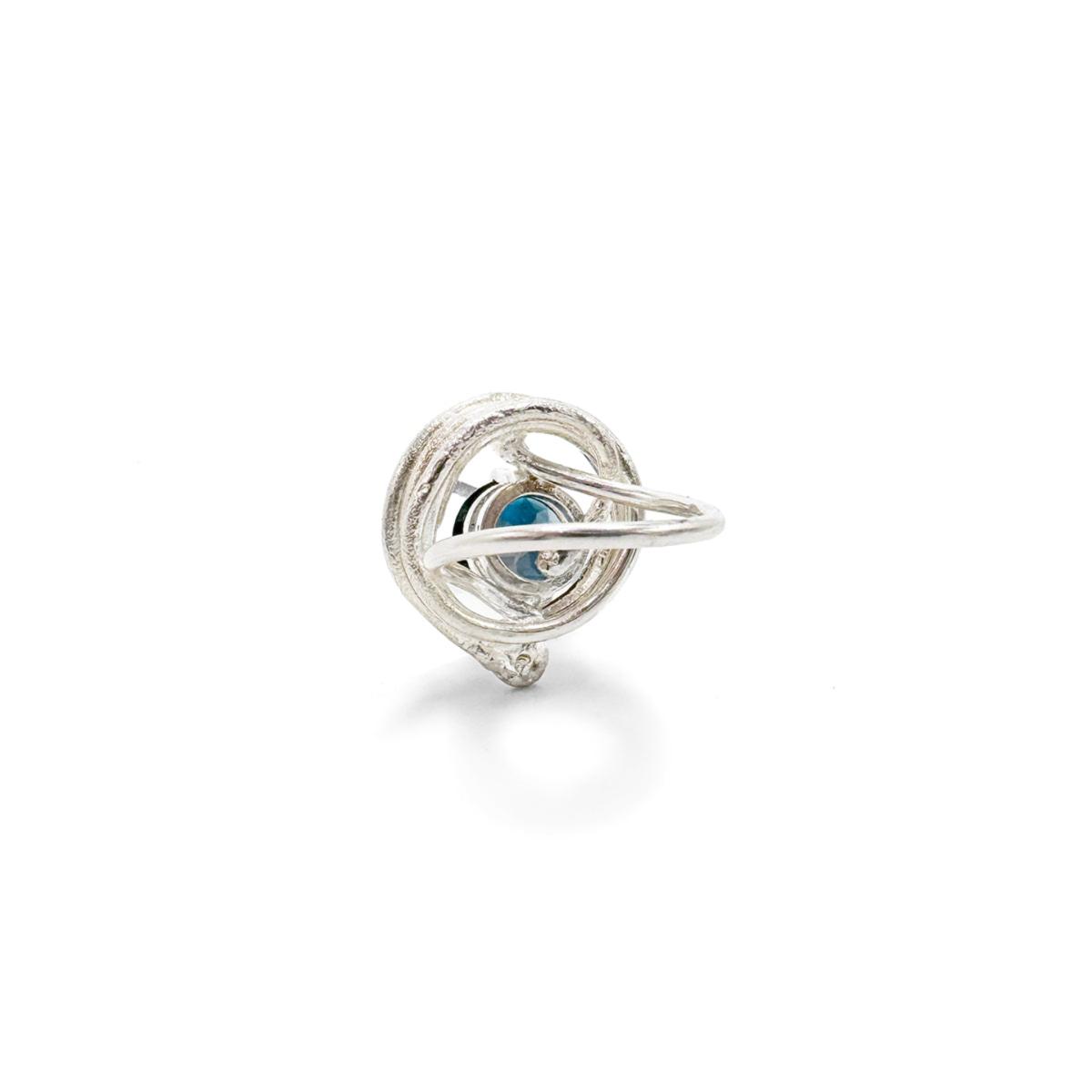 Women's Sculpture Ring - Sterling Silver, London Blue Topaz | Gillian Trask – image 2