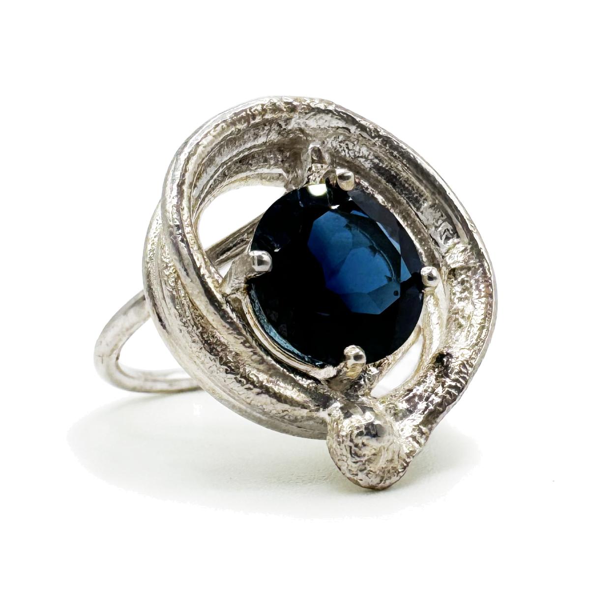 Women's Sculpture Ring - Sterling Silver, London Blue Topaz | Gillian Trask – image 1