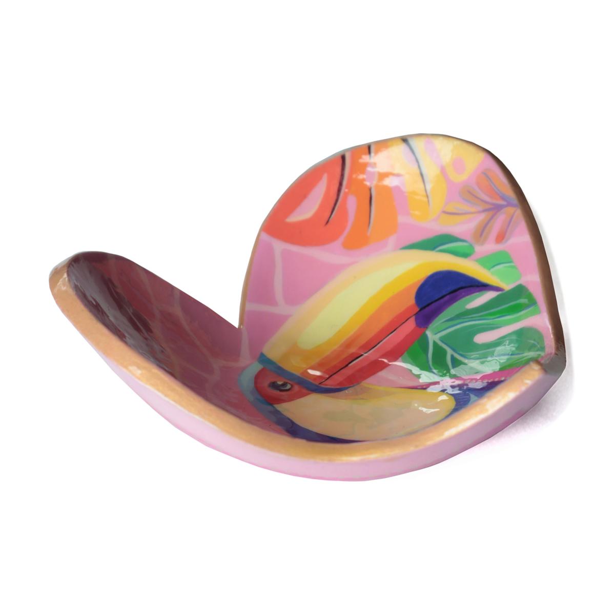 Pink / Purple / Blue Bird Modelling Clay Handcrafted Jewelry Tray - Pink | One Size | 2Kstyle – image 5