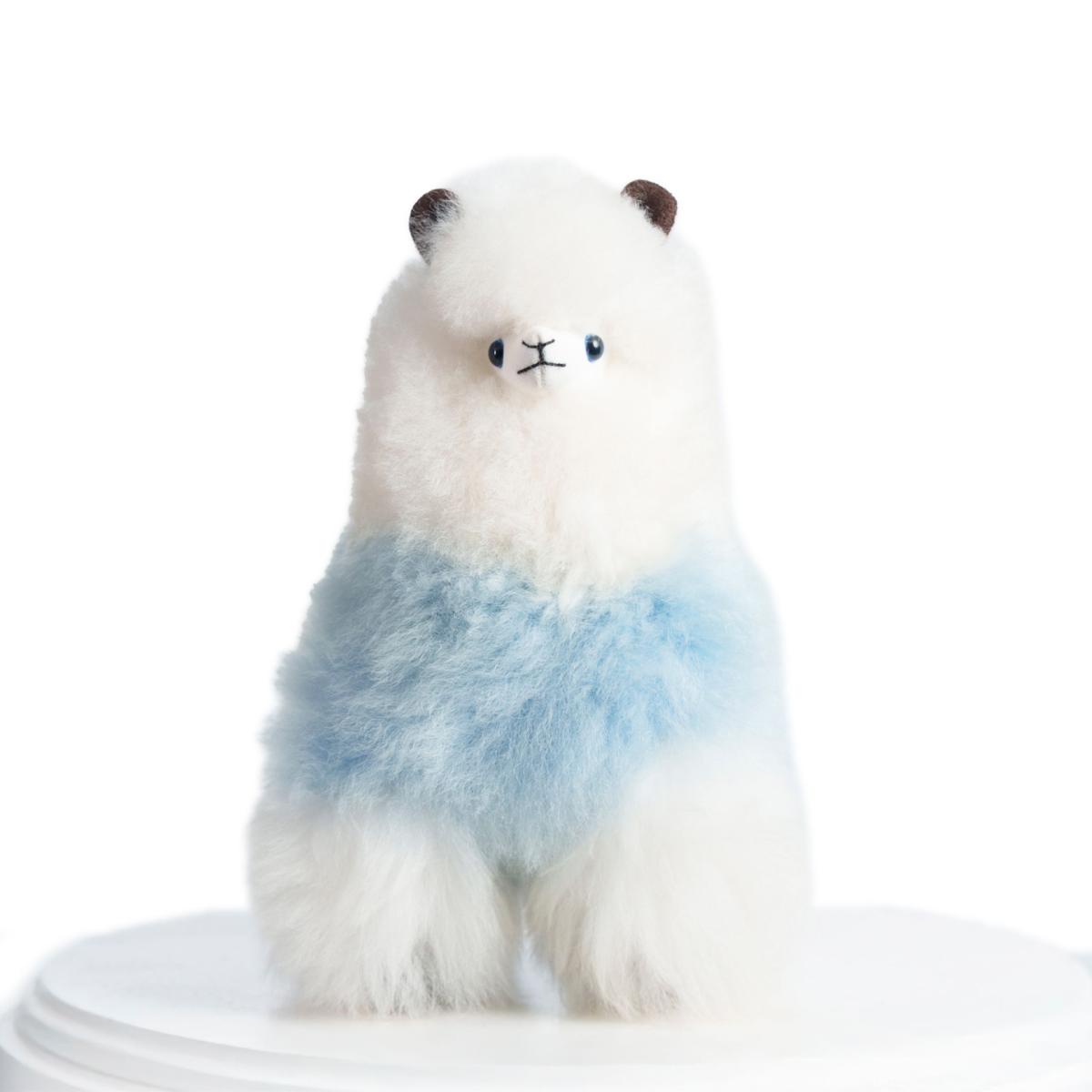 White / Gold / Brown Fluffy Premium Baby Alpaca Toys And Display Pair | Venture Latin – image 2