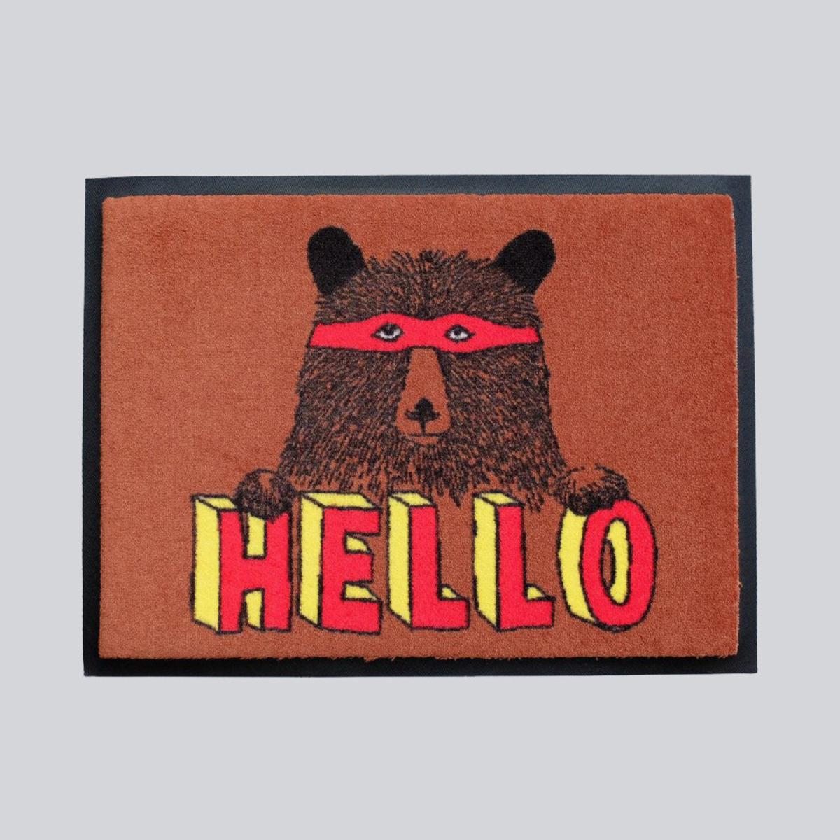 Hello Bear Welcome Door Mat One Size Jimbob Art – image 2