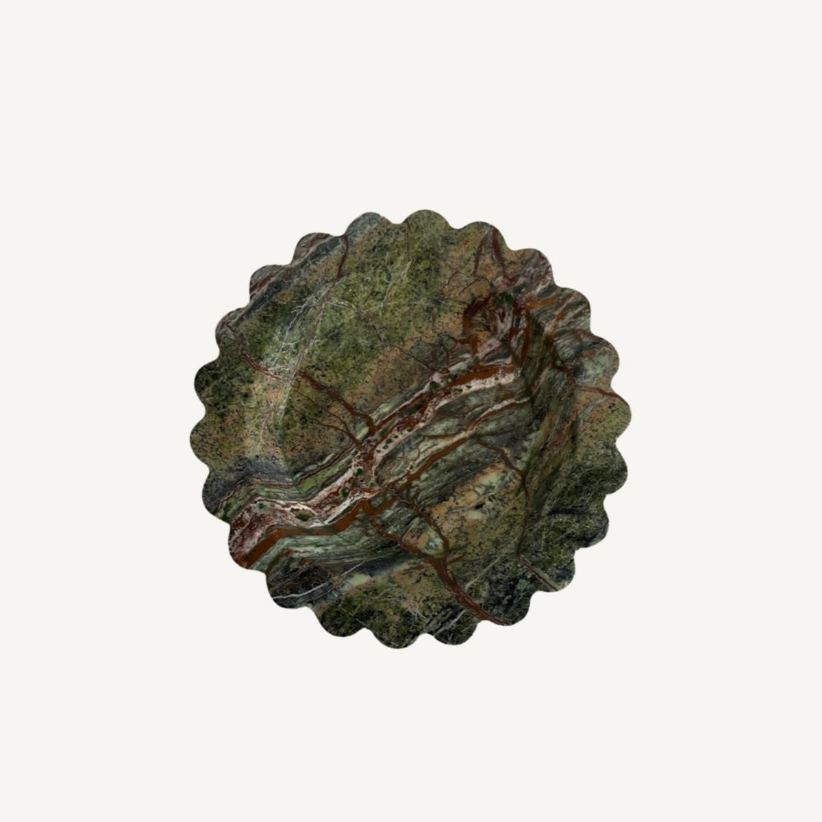 Round Scallop Tray - Green | Aesthete Label – image 2