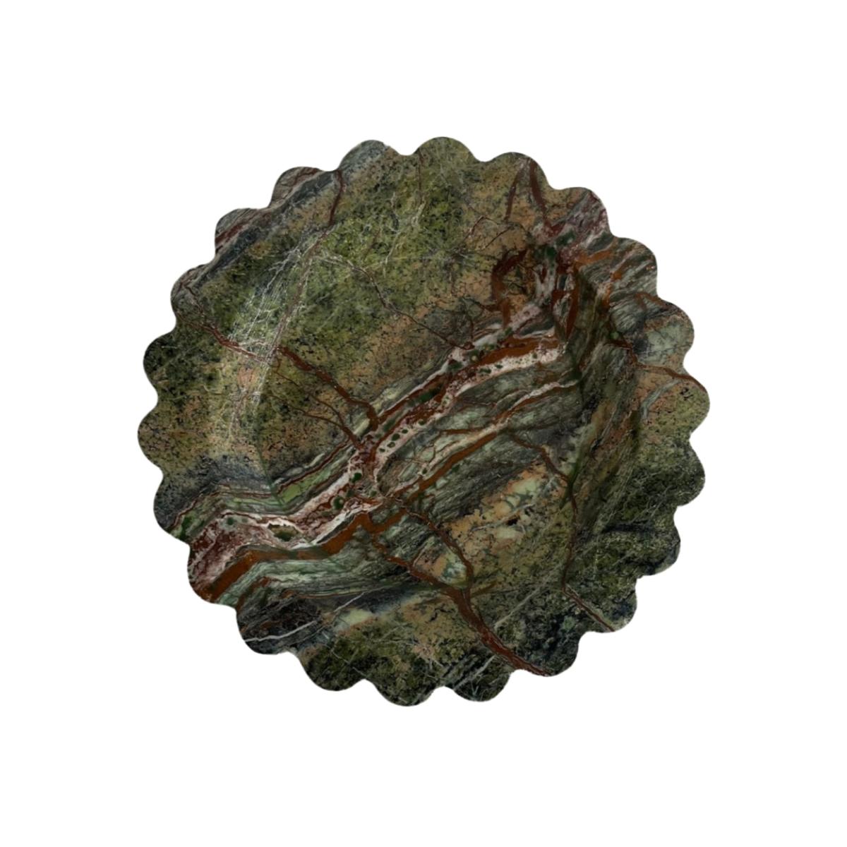 Round Scallop Tray - Green | Aesthete Label – image 1