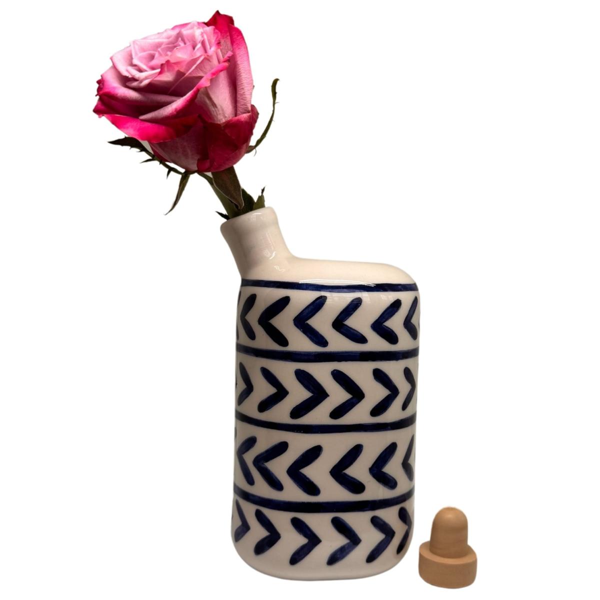 Blue / White Artisan Crafted Ceramic Awn Bottles And Vessels Black and Wild – image 2