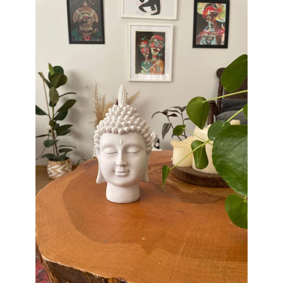 White Budha Decor Sculpture Artchi – image 2