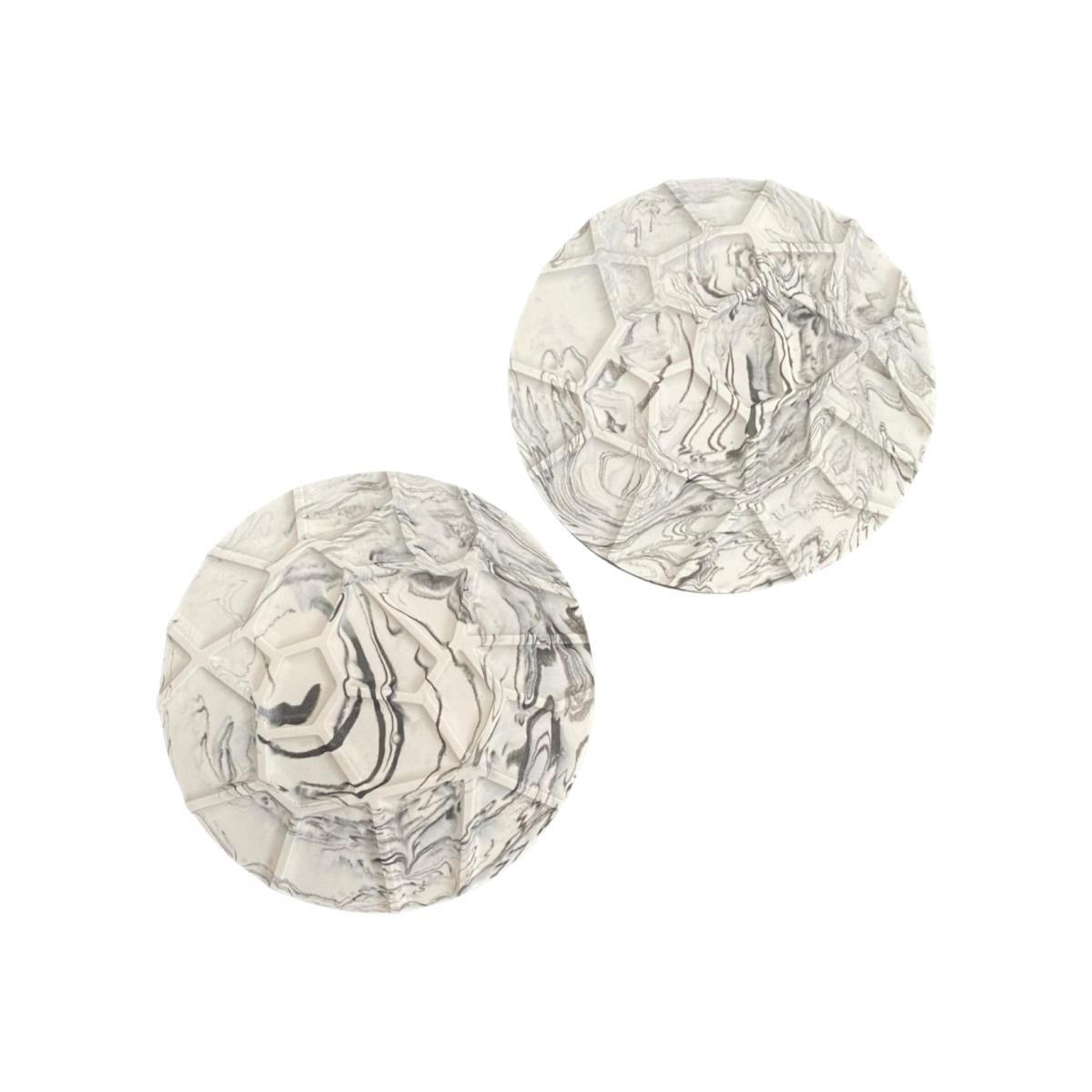 Webbed Coasters - White Marbled By Shax – image 1