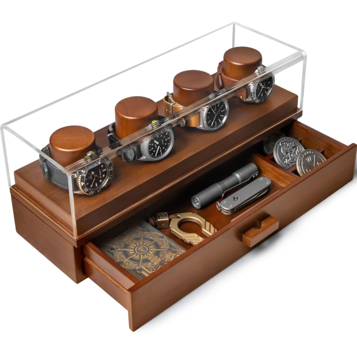 Brown The Watch Deck - Walnut One Size Holme & Hadfield – image 2