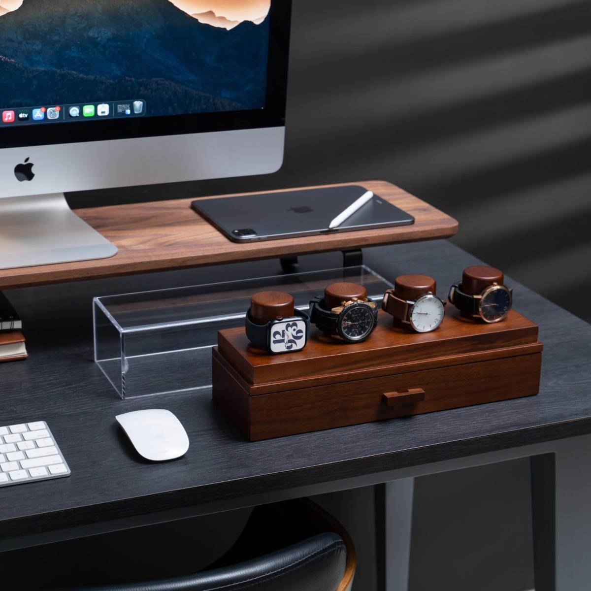 Brown The Watch Deck - Walnut One Size Holme & Hadfield – image 3