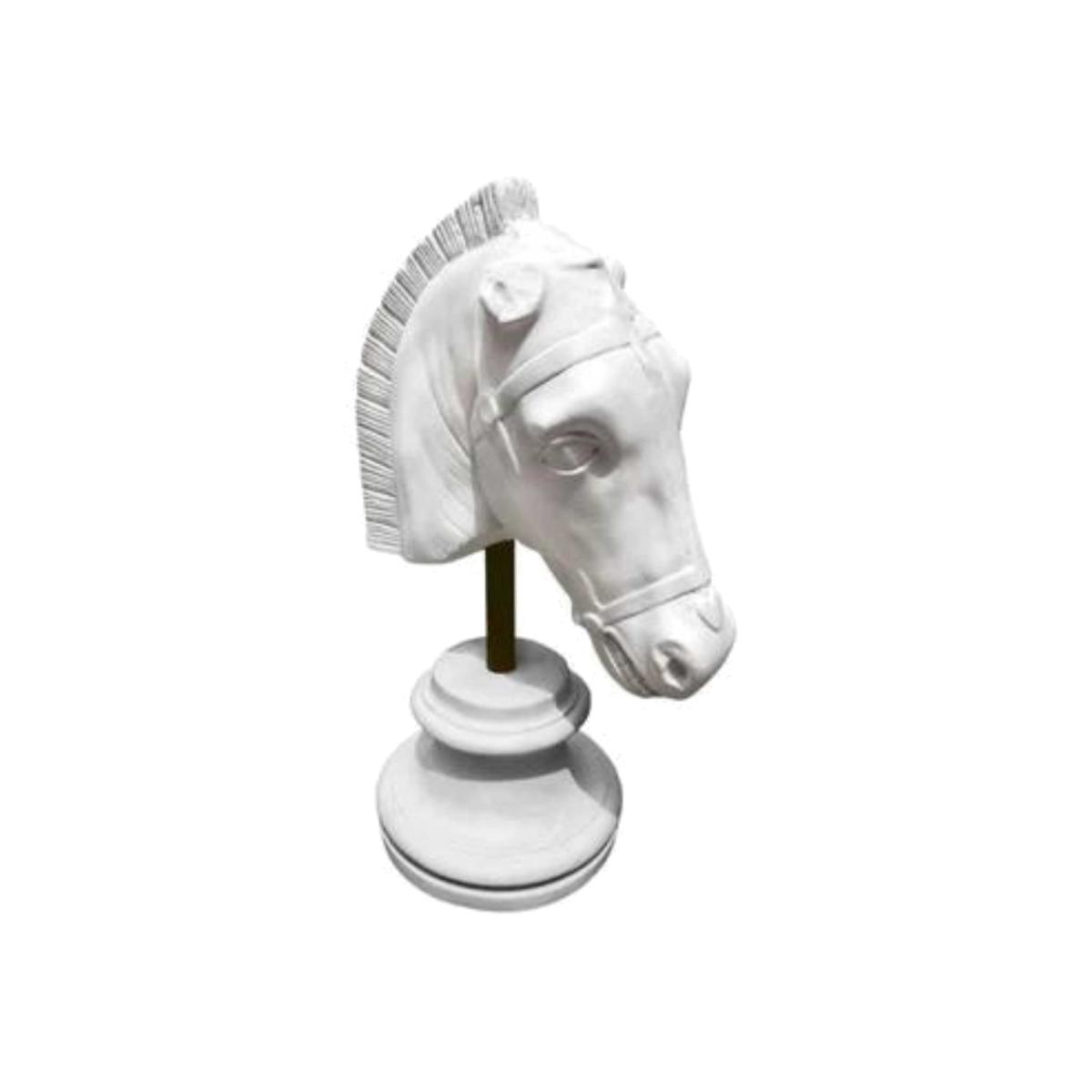 White Timeless Equestrian Elegance Sculpture | Artchi – image 1