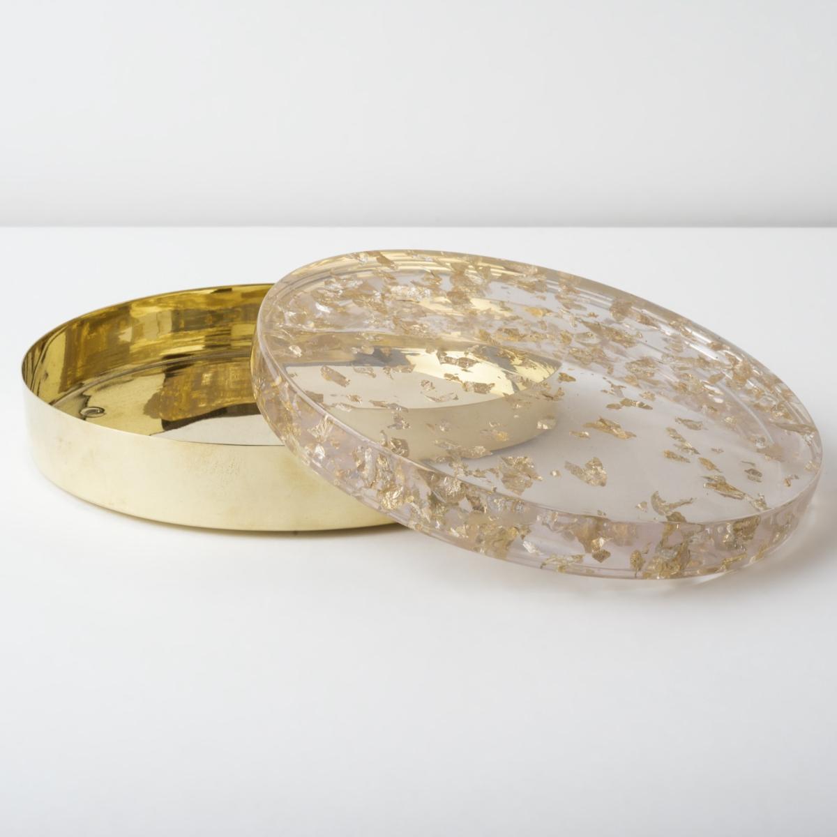 Dorado Gold Leaf, Resin & Brass Large Box . Bruci Editora De Diseño – image 4