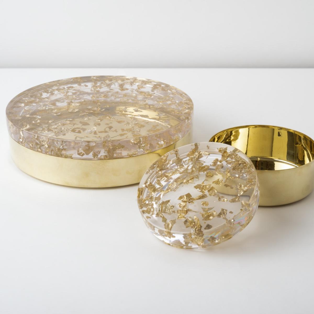 Dorado Gold Leaf, Resin & Brass Large Box . Bruci Editora De Diseño – image 5