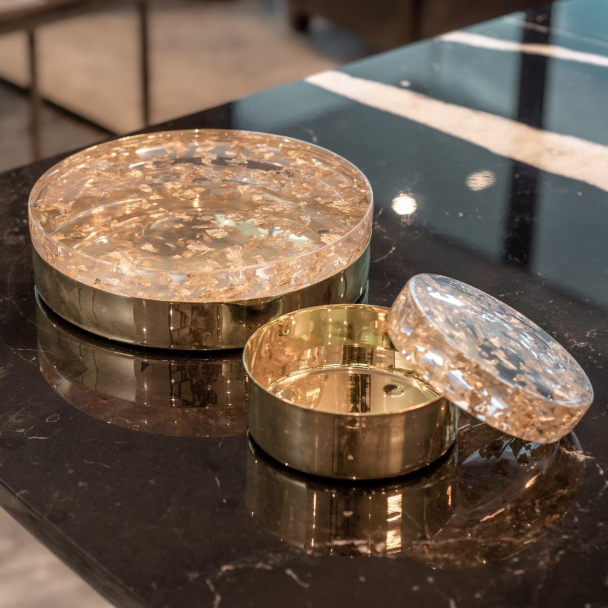 Dorado Gold Leaf, Resin & Brass Large Box . Bruci Editora De Diseño – image 7