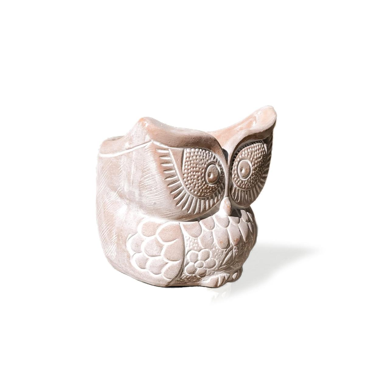 Neutrals Terracotta Pot - Big Eye Owl Korissa – image 3