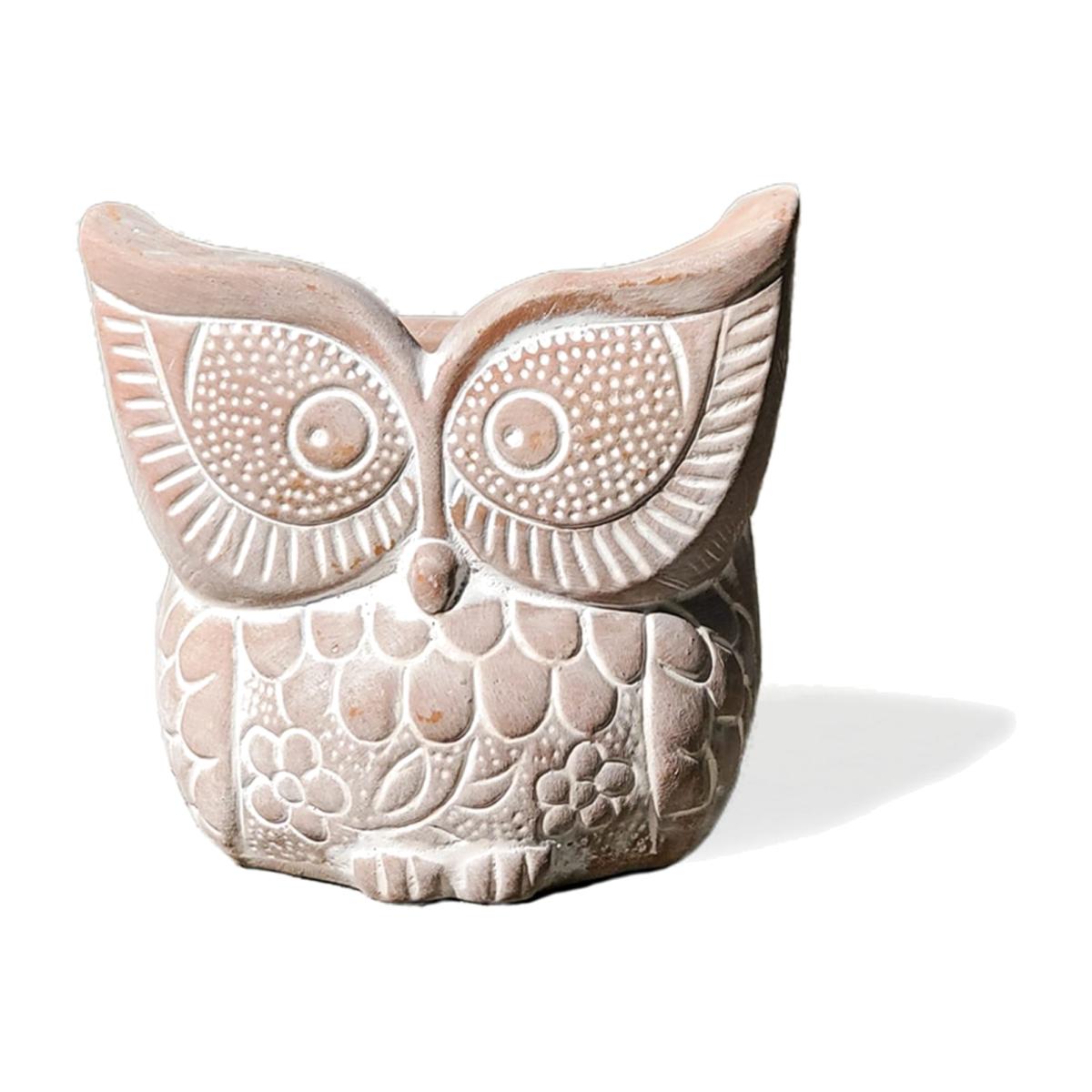 Neutrals Terracotta Pot - Big Eye Owl Korissa – image 1