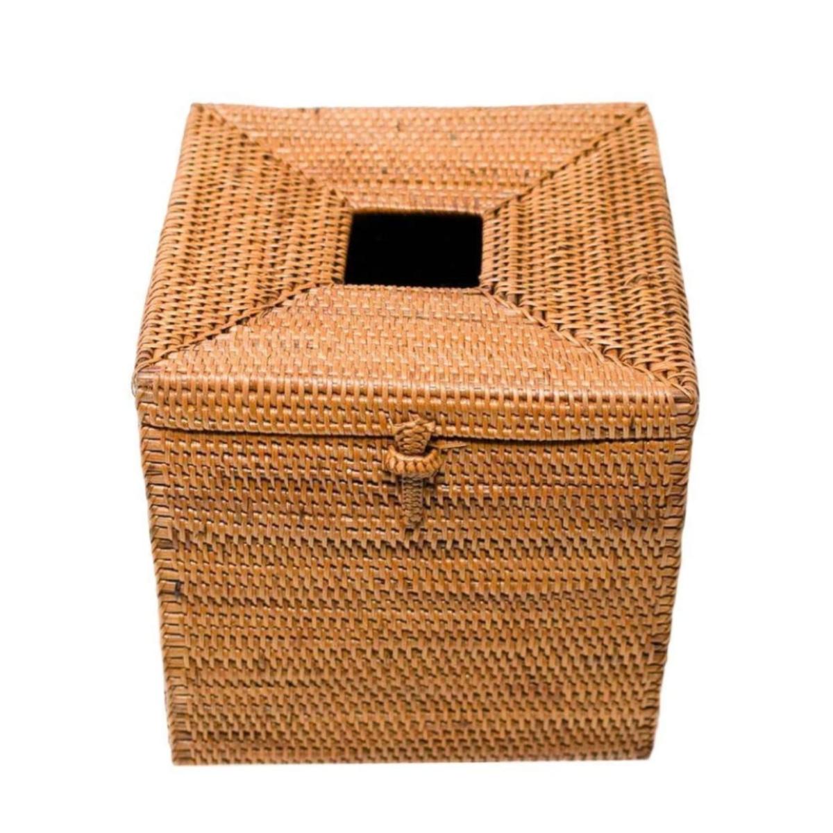 Brown Honey Rattan Tissue Box | Poppy + Sage – image 3