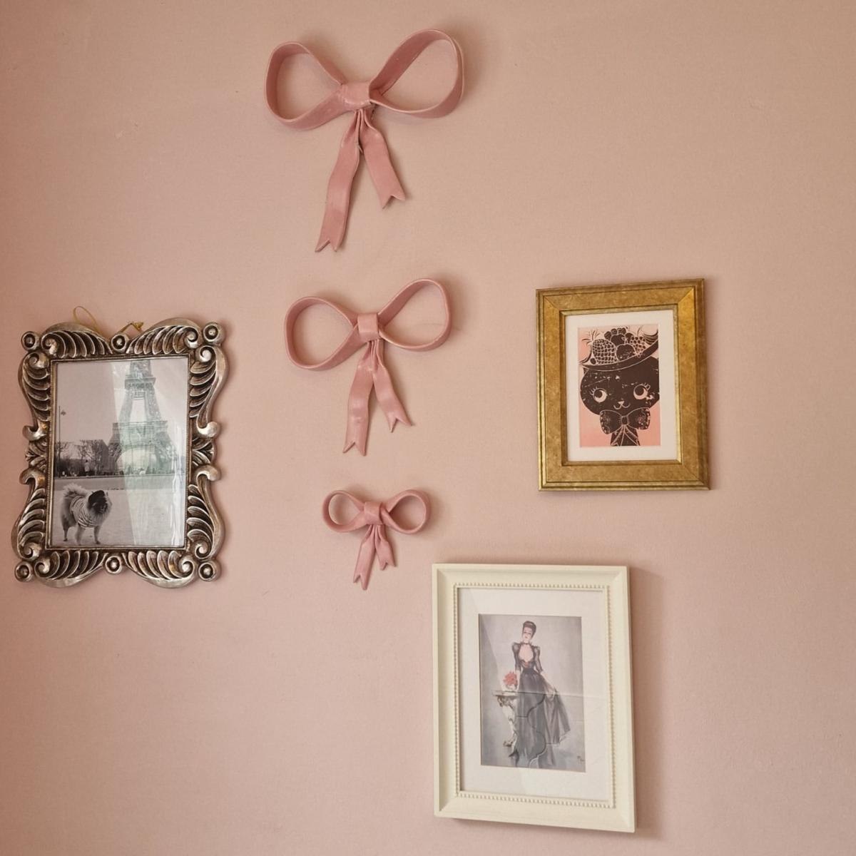 Pink / Purple Handcrafted Ceramic Bow Wall Hangings One Size Fable and Mirth – image 3