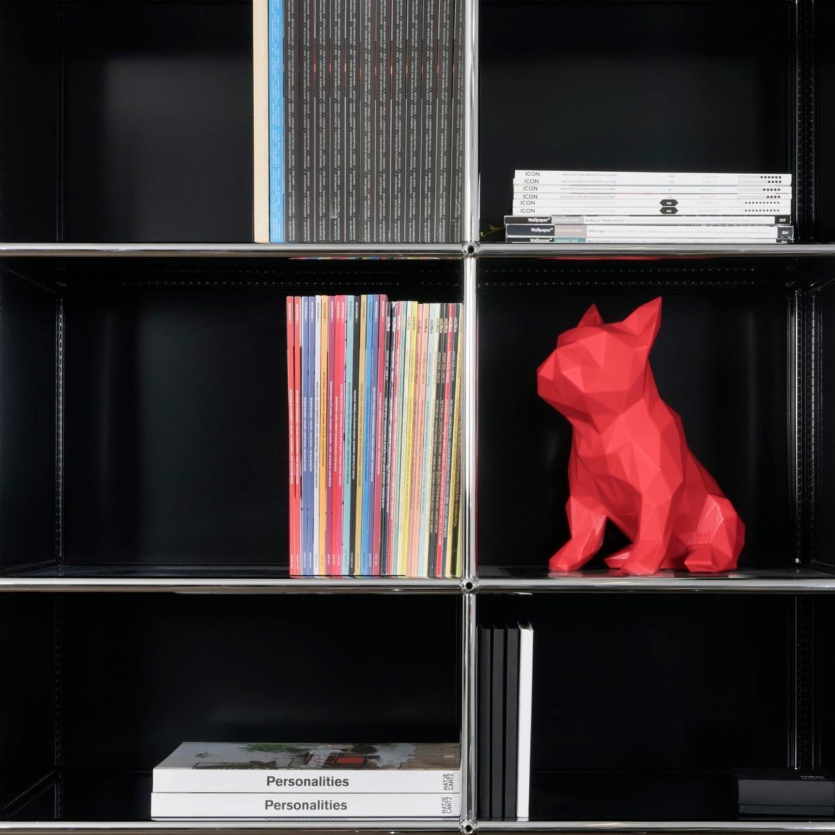 French Bulldog Geometric Sculpture Frank In Red Marokka Design – image 2