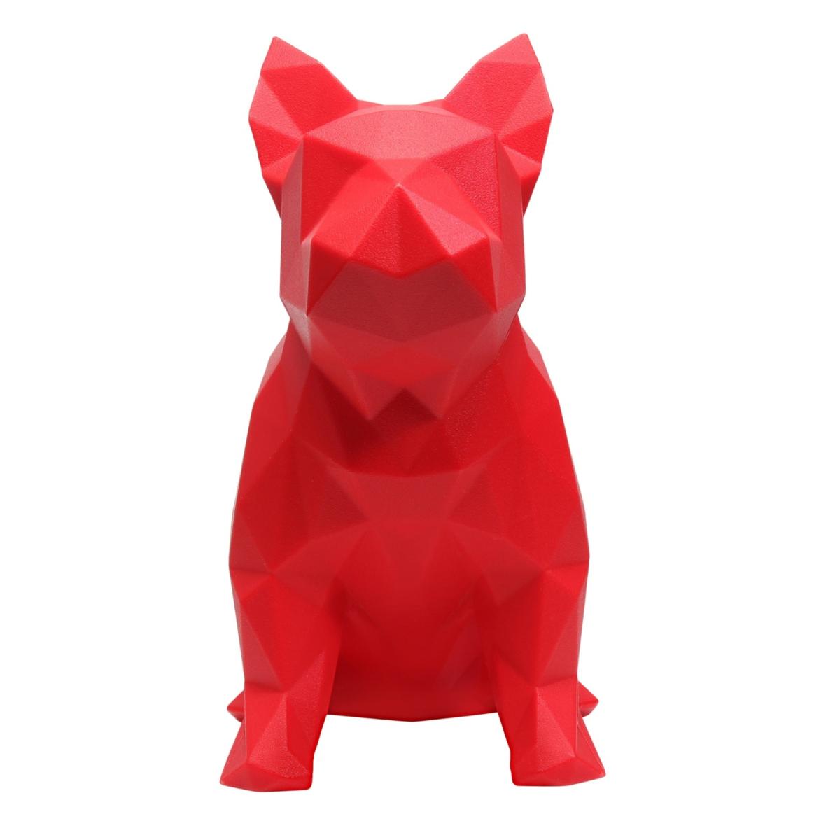 French Bulldog Geometric Sculpture Frank In Red Marokka Design – image 4