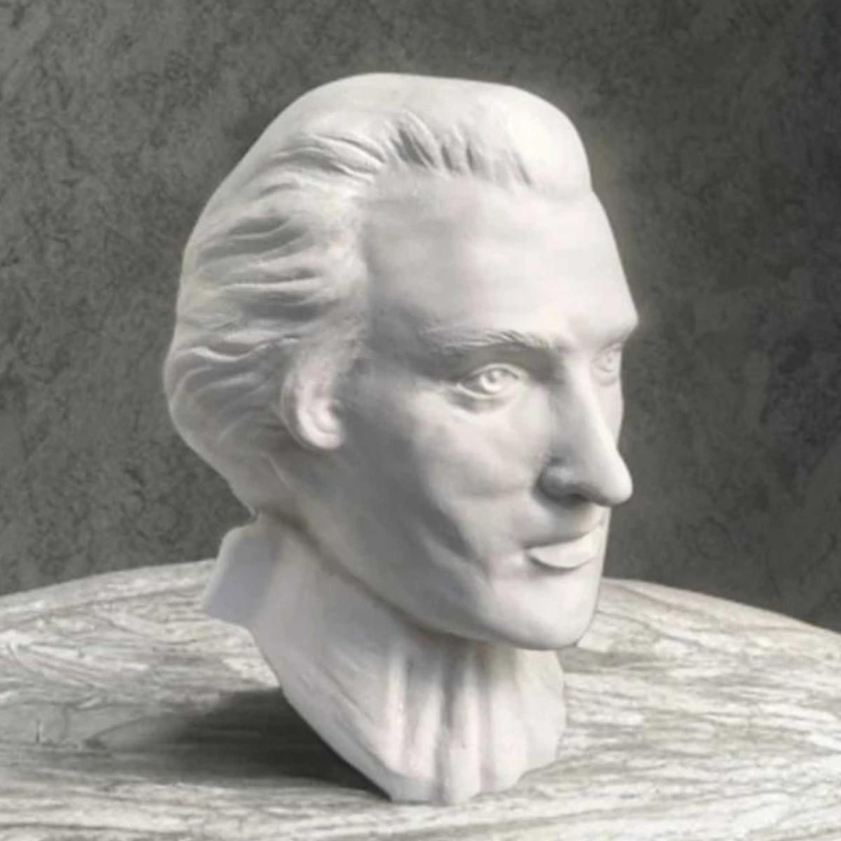White Wolfgang Amadeus Mozart Bust | Artchi – image 2