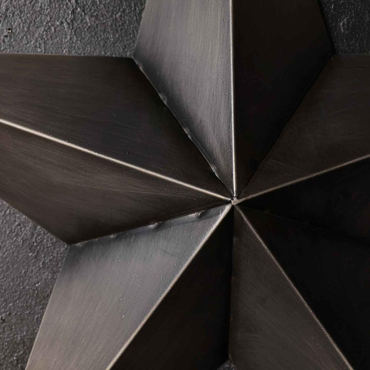 Set Of 3 Black Metal Stars Rockett St George – image 3