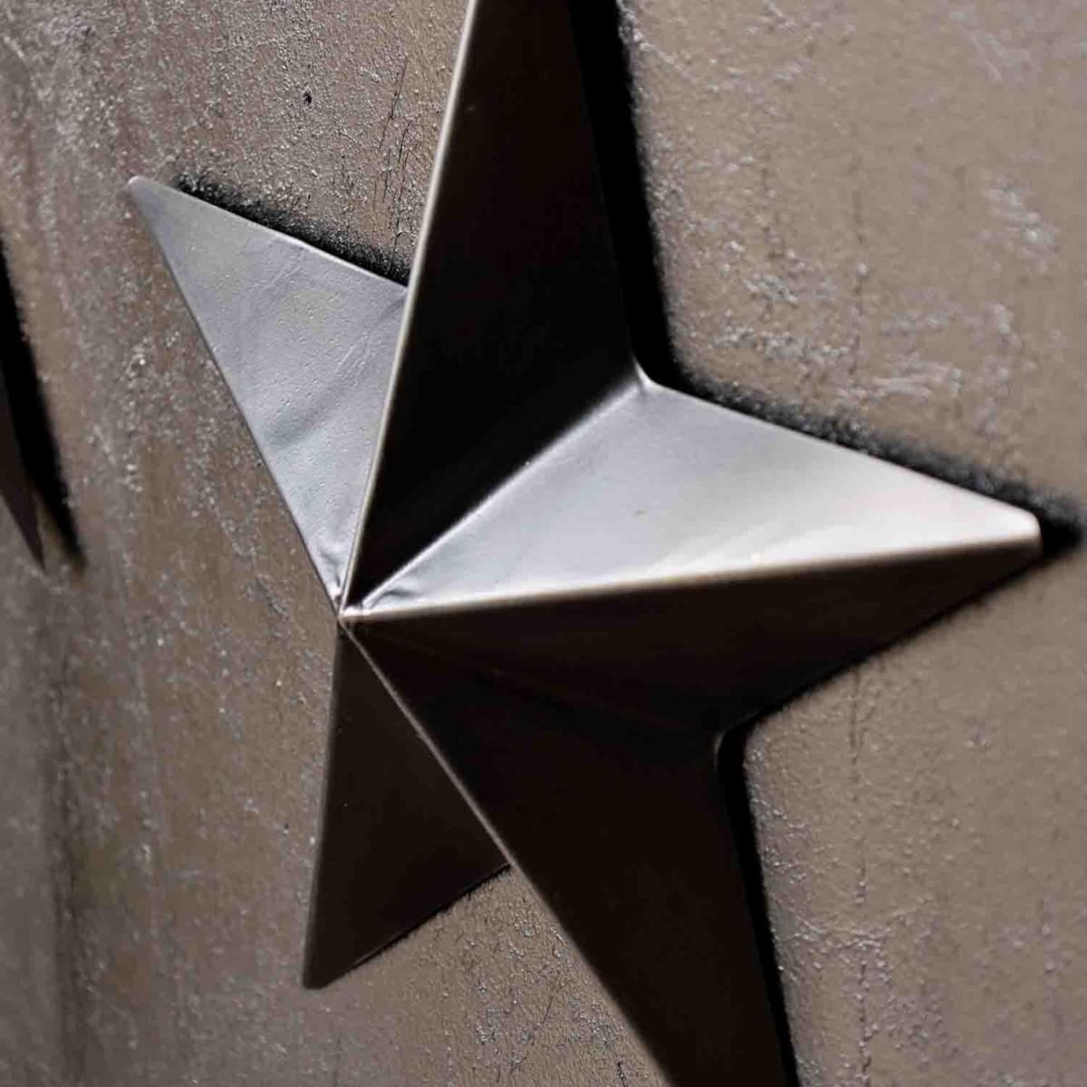 Set Of 3 Black Metal Stars Rockett St George – image 6