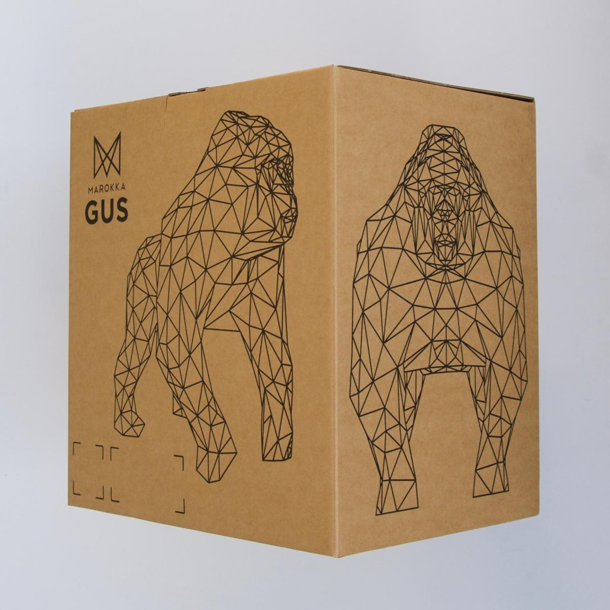 Gorilla Geometric Sculpture Gus In Light Grey Marokka Design – image 3