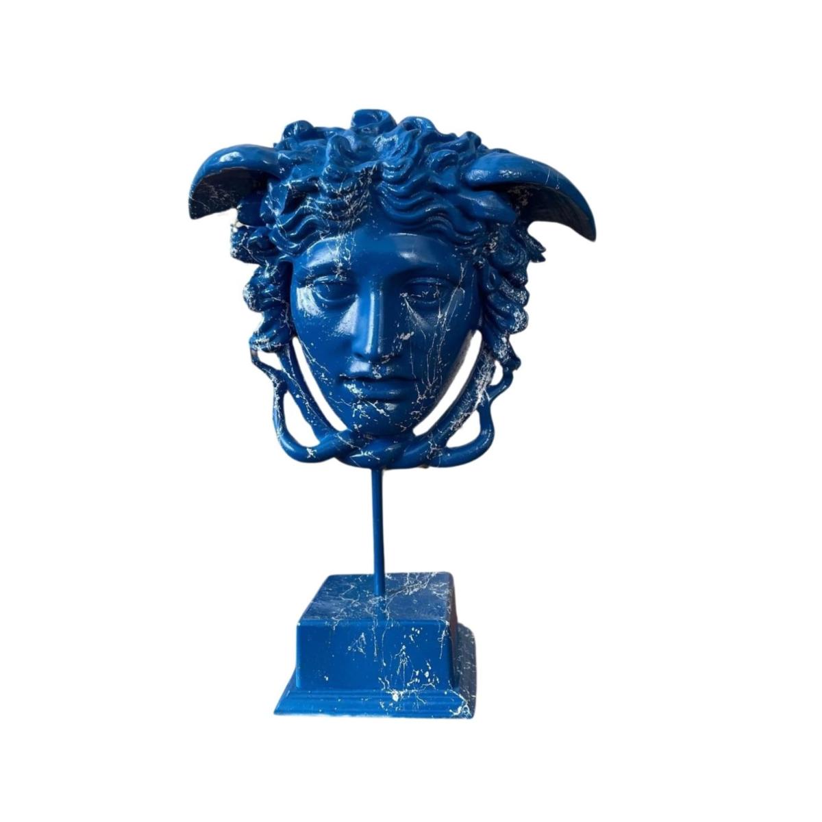 Medusa's Blue Gaze Sculpture - Multicolour | Artchi – image 2