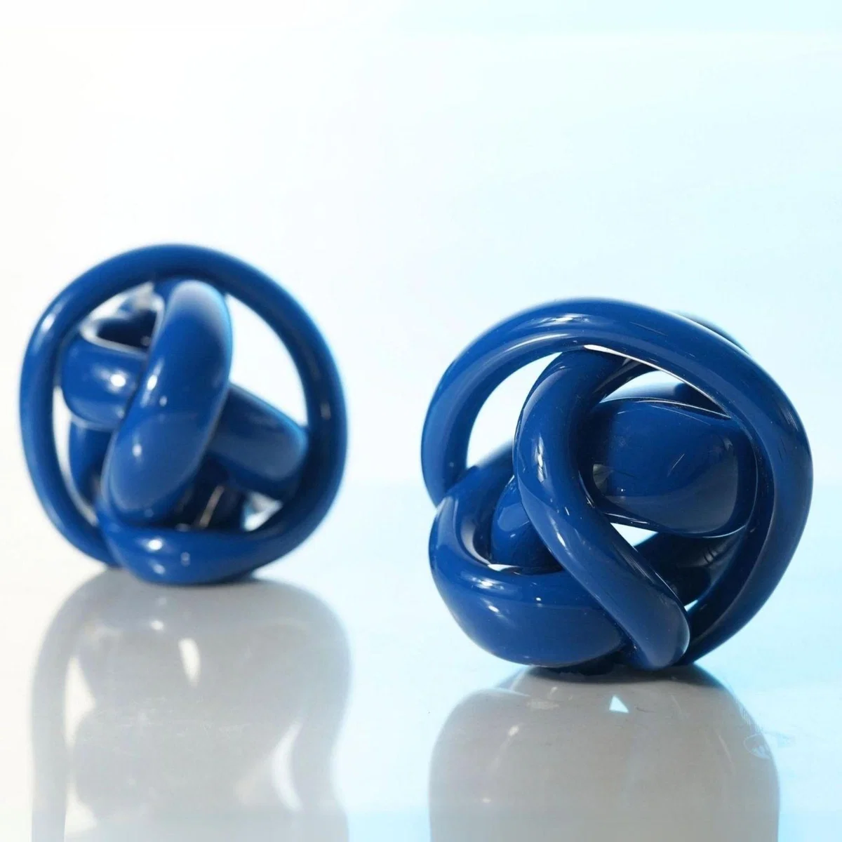 Hand Blown Glass Art Decor Ocean Blue, Unique Hand-Blown Balls | One Size | Modeditions – image 5