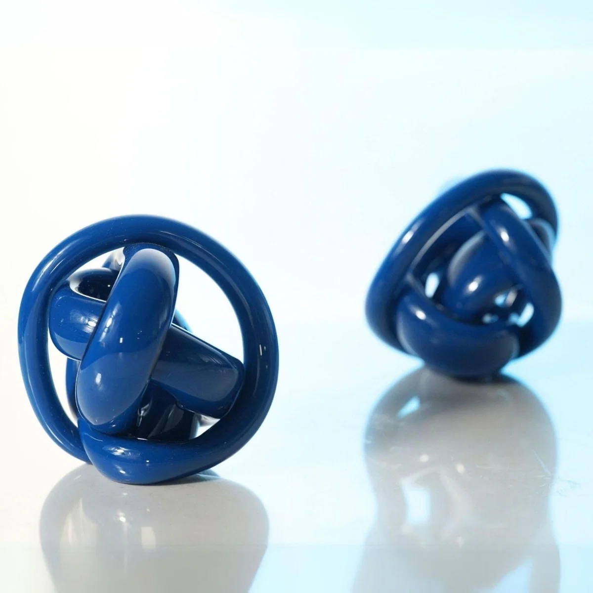 Hand Blown Glass Art Decor Ocean Blue, Unique Hand-Blown Balls | One Size | Modeditions – image 6